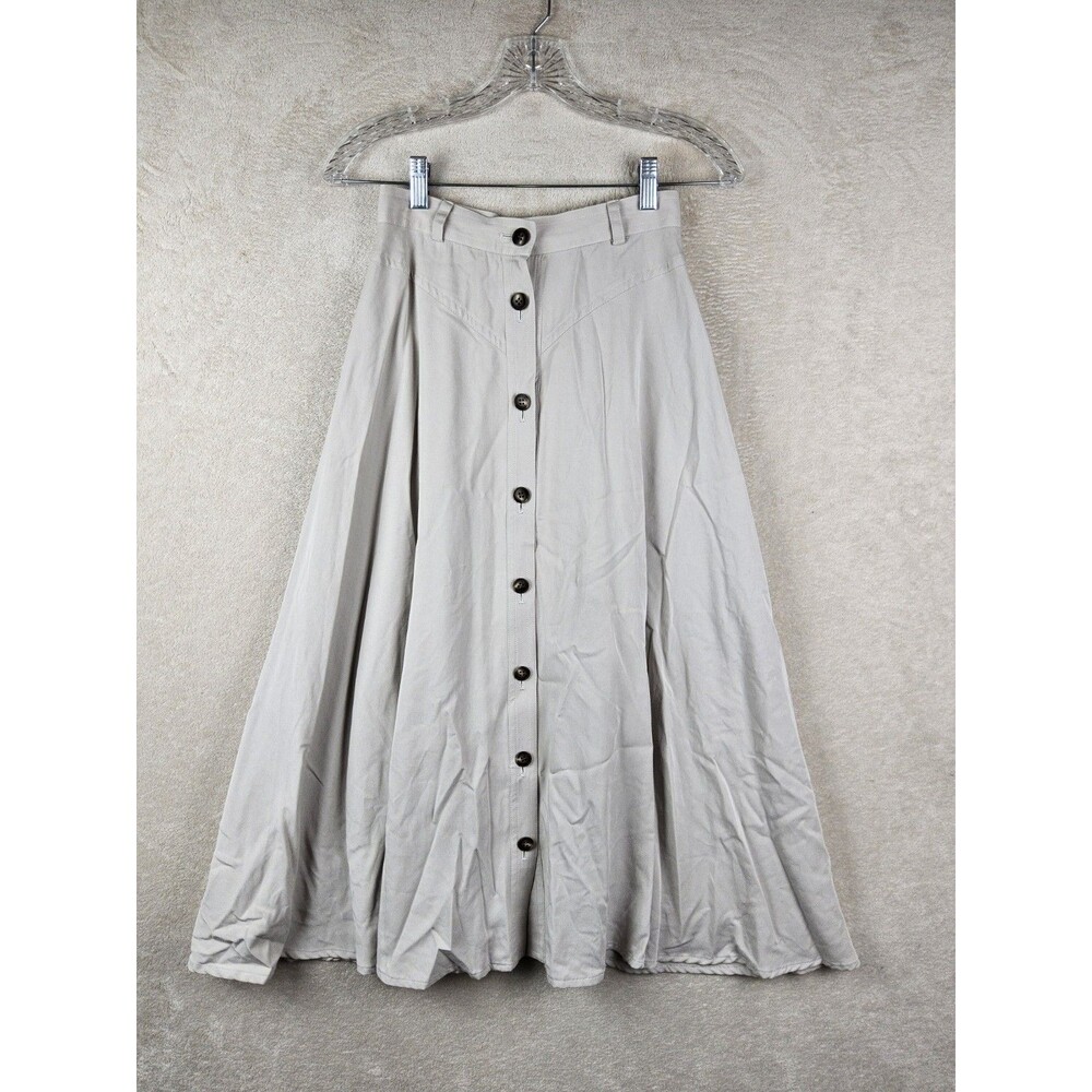 Vintage Bally U Collection Lined Button Front A Line Maxi Skirt Size M